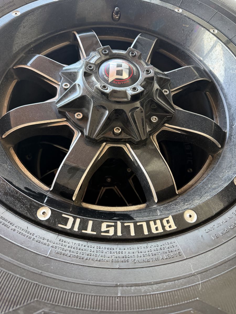 Ballistic wheels and brand new tires