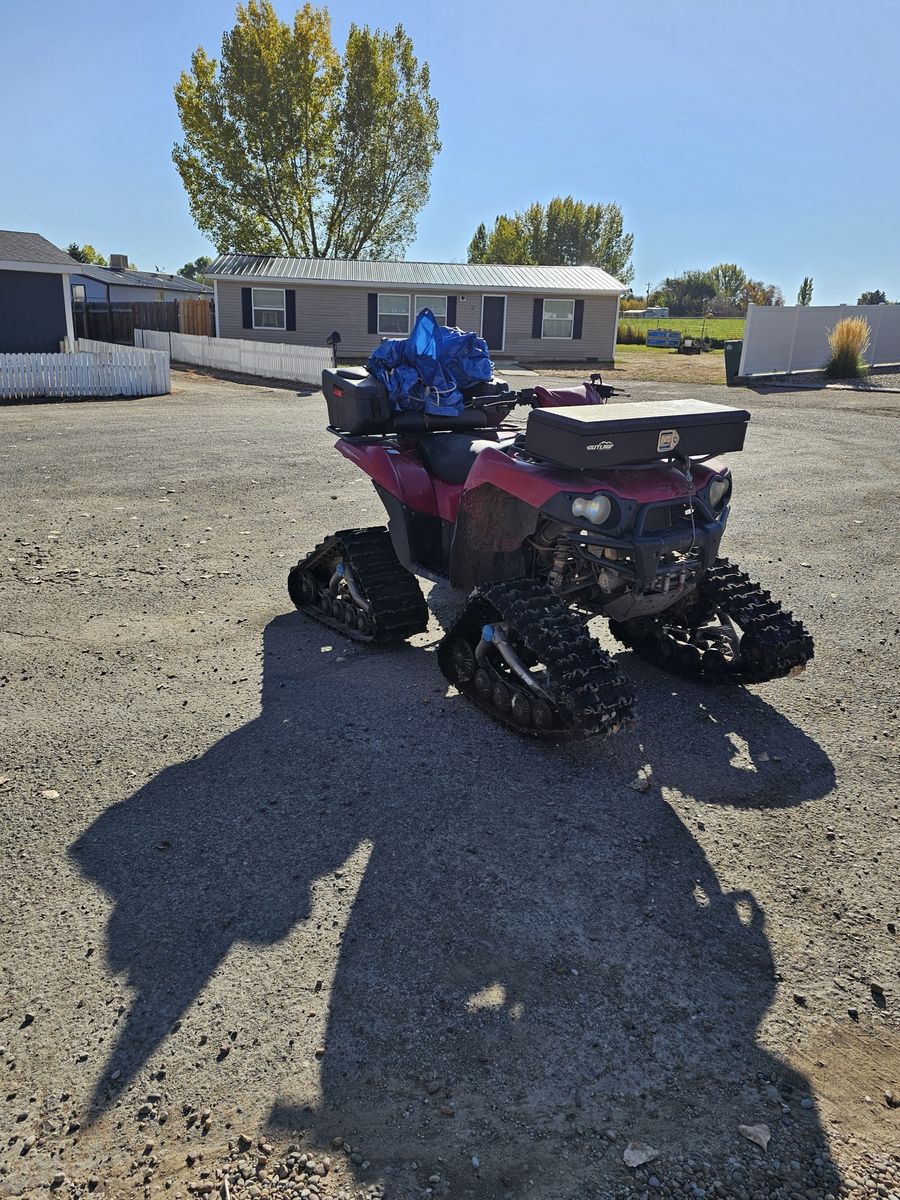Atv, tracks tire and wheels  new snowplow  OBO