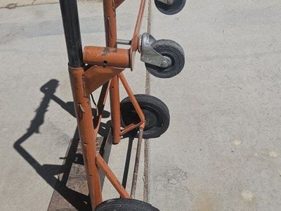 Heavy-Duty Hand Truck Dolly Orange Moving Cart with Swivel Casters and Large Wheels