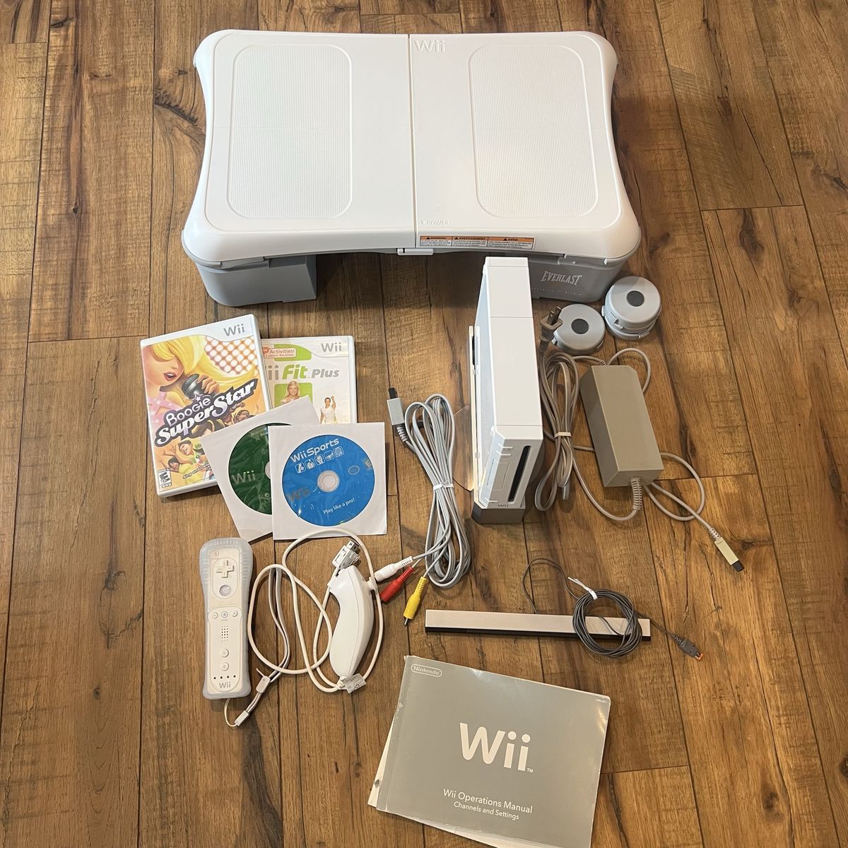 Nintendo Wii Console Bundle with Wii Fit Plus Board, Wii Sports Game
