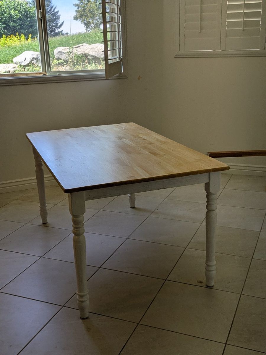 Light wood 36 x60 farm table dining room kitchen table, no chairs