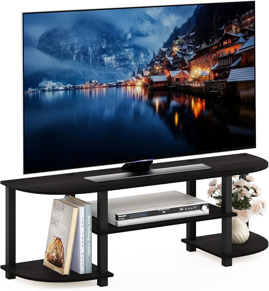Furinno Turn-S-Tube Wide TV Entertainment Center Black