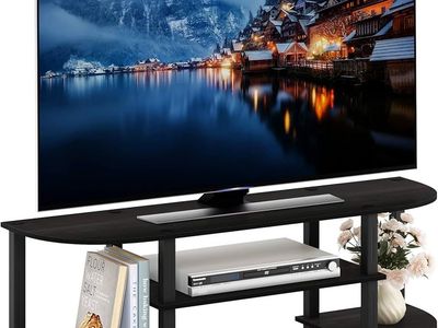 Furinno Turn-S-Tube Wide TV Entertainment Center Black