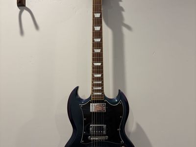 Epiphone SG Electric Guitar, Blue/Green/Purple Chameleon Finish, Dual Humbuckers