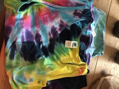 Colortone Men's Tie-Dye Shirt Lot (3 L Tank Tops, 1 XL T-Shirt) - New