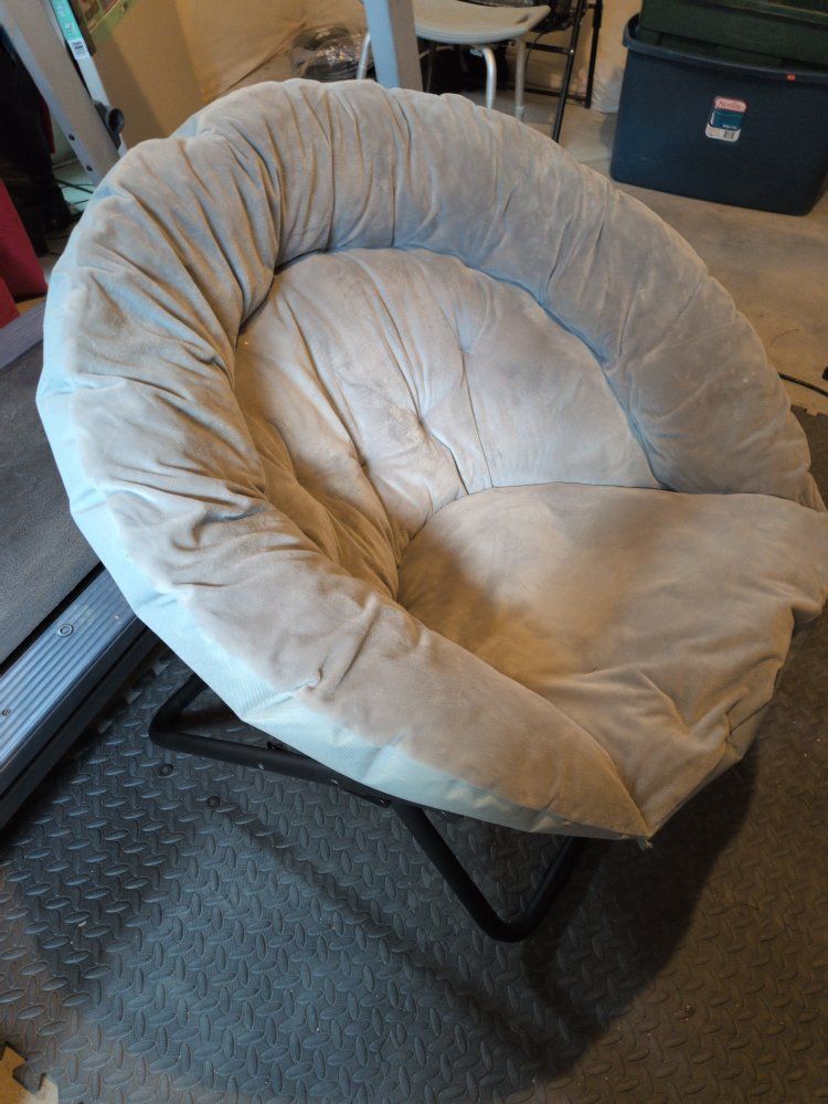 Gray comfy cozy chair
