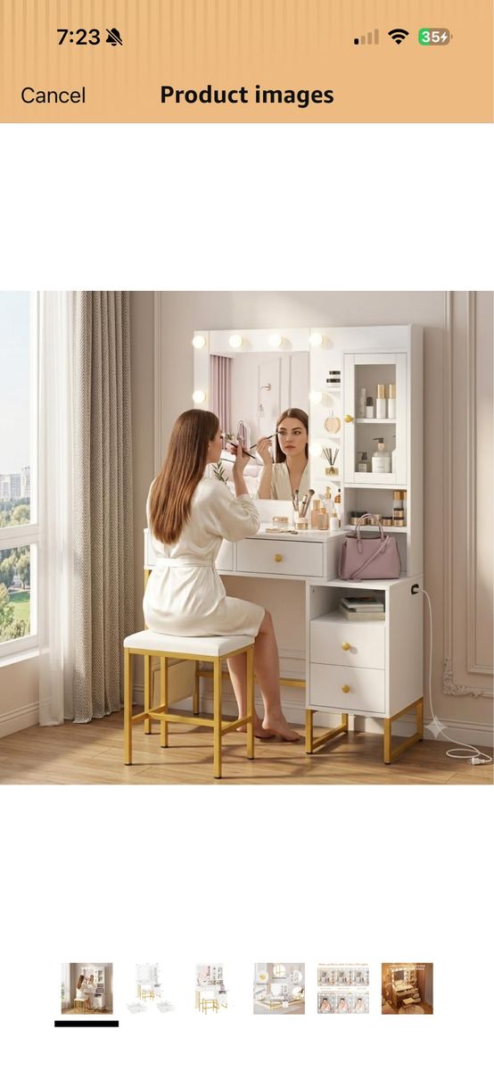 NEW Makeup Table and Chair