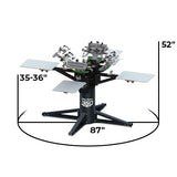 Riley Hopkins 4-Color 4-Station Screen Printing Press (with XYZ Micro-Registration)