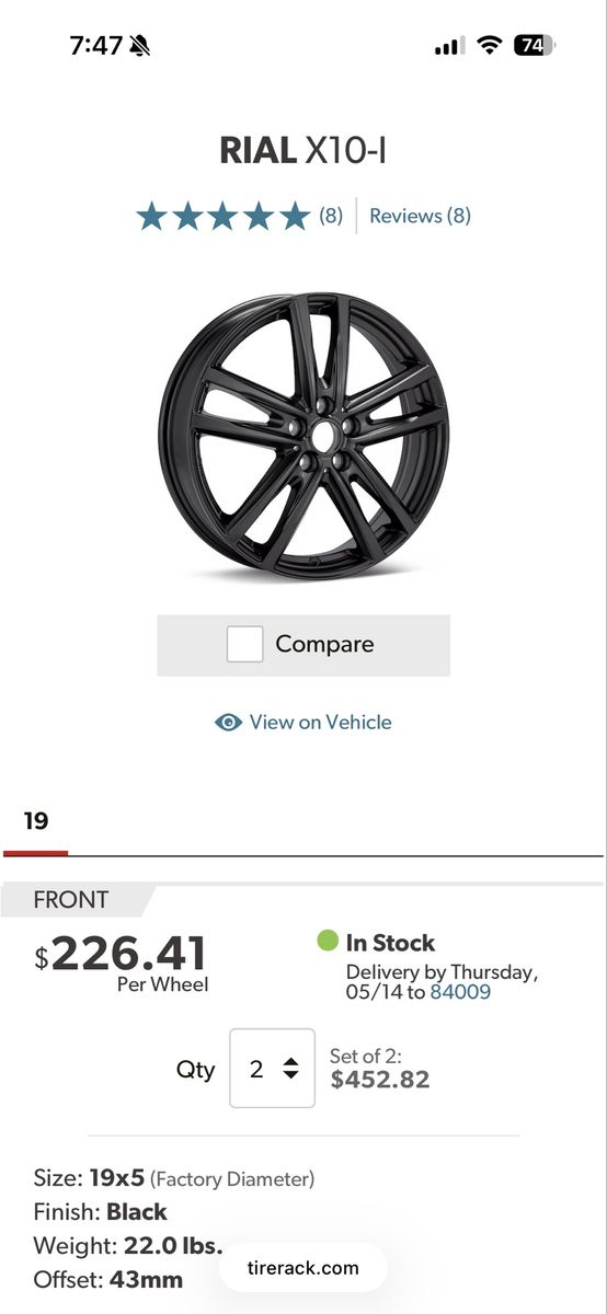 Set of Four Wheels/Snow Tires