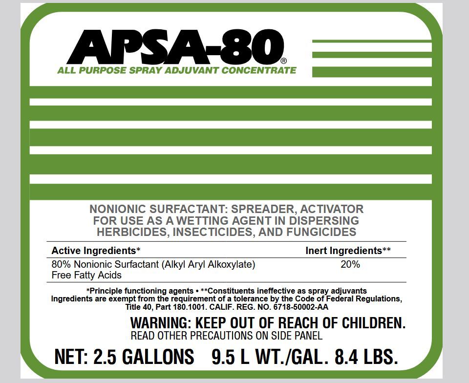 2.5Gal ASPA-80 ALL PURPOSE SPRAY ADJUVANT CONCENTRATE Nonionic Surfactant