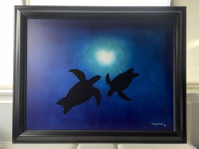 ROBERT WYLAND OIL PAINTING - "Swimmers" (2021) - ORIGINAL/FRAMED (36 X 48)
