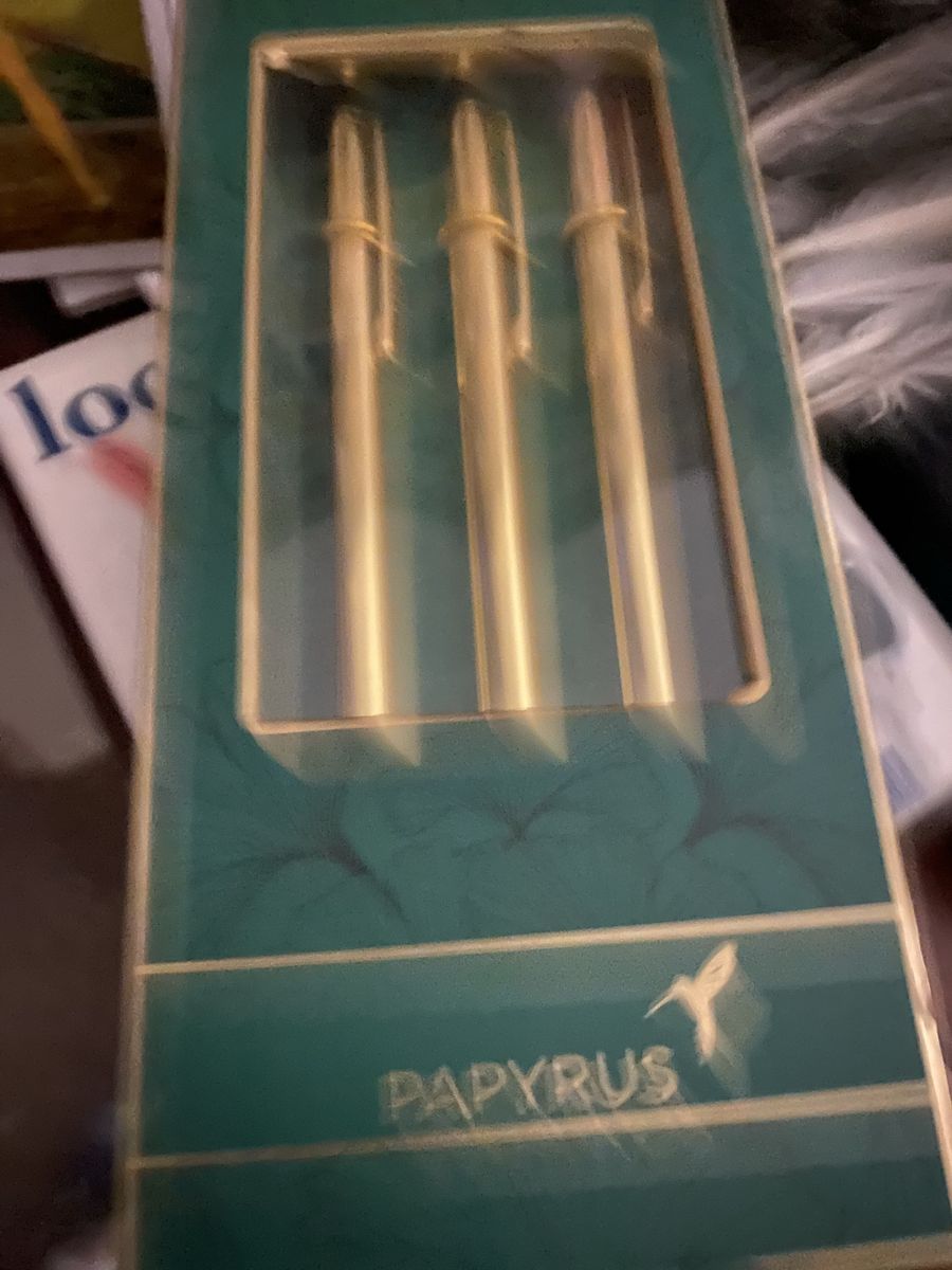 PAPYRUS Gold Pen Set of 3 - New in Box