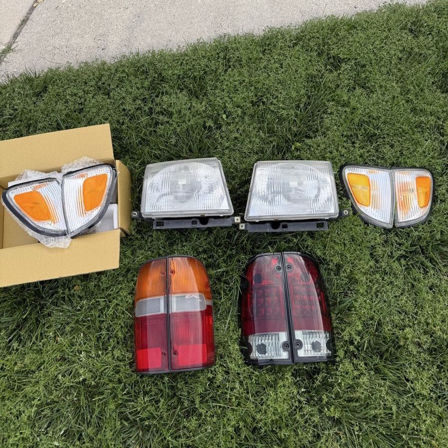 Headlights, taillights, and corner lights for 1st gen Tacoma
