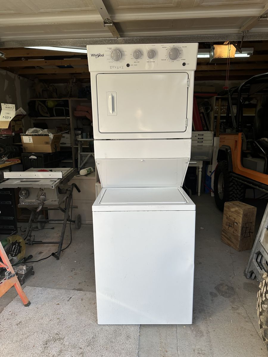 Whirlpool stackable washer / dryer combo White