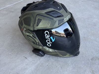 Icon Motorcycle Helmet with Cardo