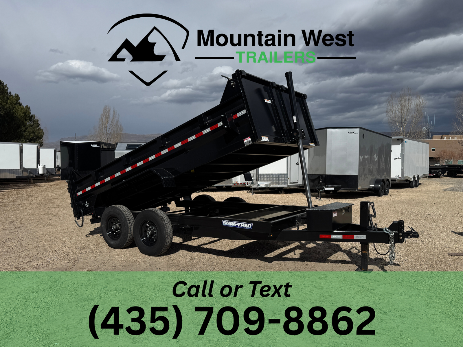 2025 Sure-Trac 7X14-14K Telescopic Dump Trailer w/ 24in Sides