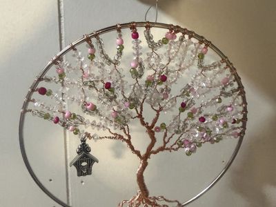 Custom made wire tree of life suncatchers