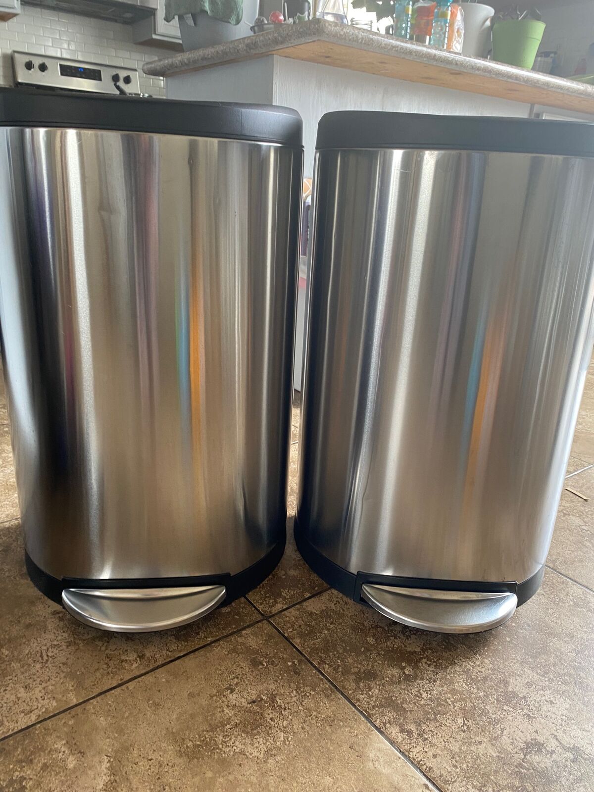Steel 13-gallon Trash Bins