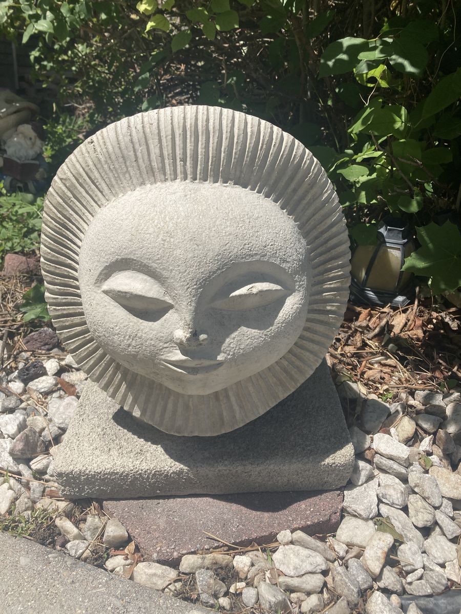 Vintage Sun Goddess Cast Stone