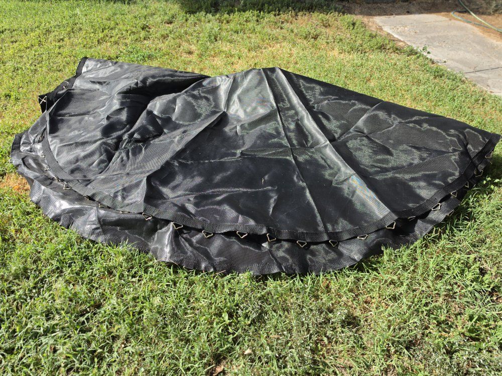 12 ft Round Black Trampoline  or Mat with V-Rings
