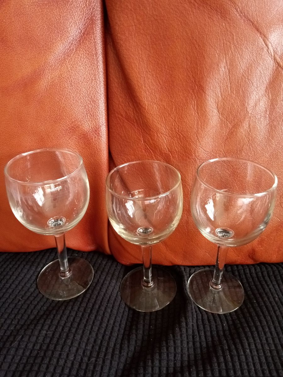 Three wine glasses