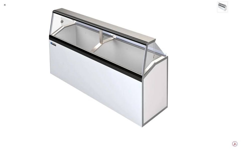 Master-Bilt DD-88L 90" Low Glass Ice Cream Dipping Cabinet