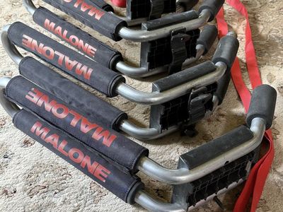 Malone J-Pro2 Kayak Carrier with Universal Fit J-Style Kayak Rack (2 Sets)
