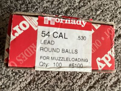 Hornady .530 54 Cal Lead Round Balls for Muzzleloading - Qty: 40 #6100