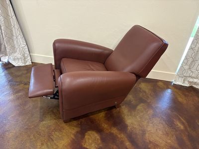 American Leather Brown custom leather push recliner chair $600 cash/venmo in Draper