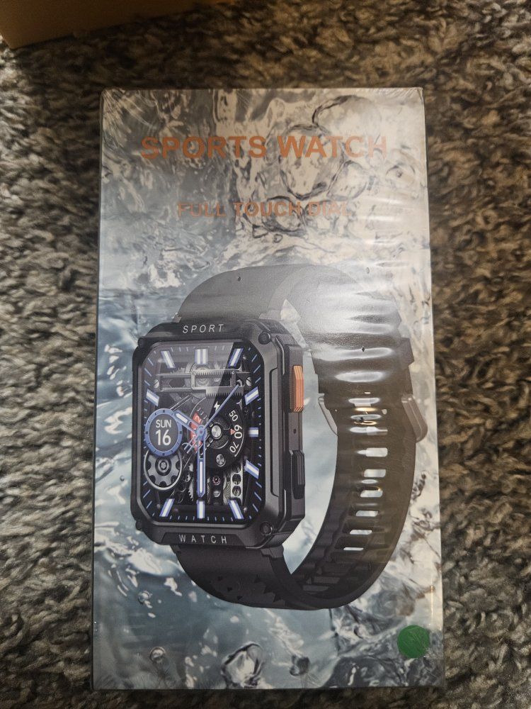 Sports Watch Full Touch Screen Smartwatch Fitness Tracker Black
