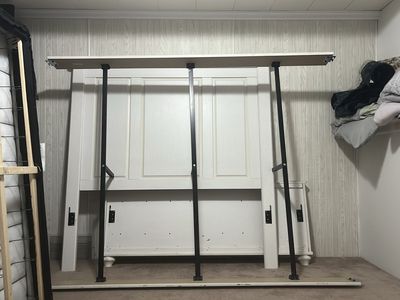 White Wooden Bed Frame with Headboard and Footboard