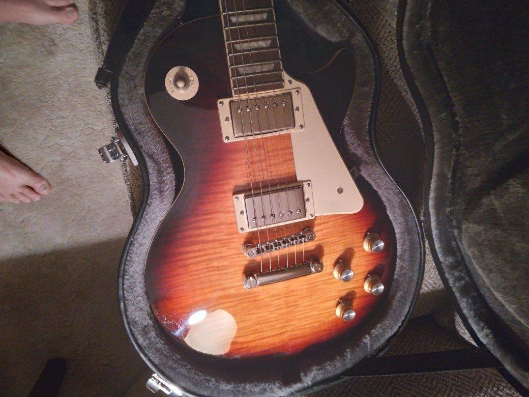 Electric guitar and amp