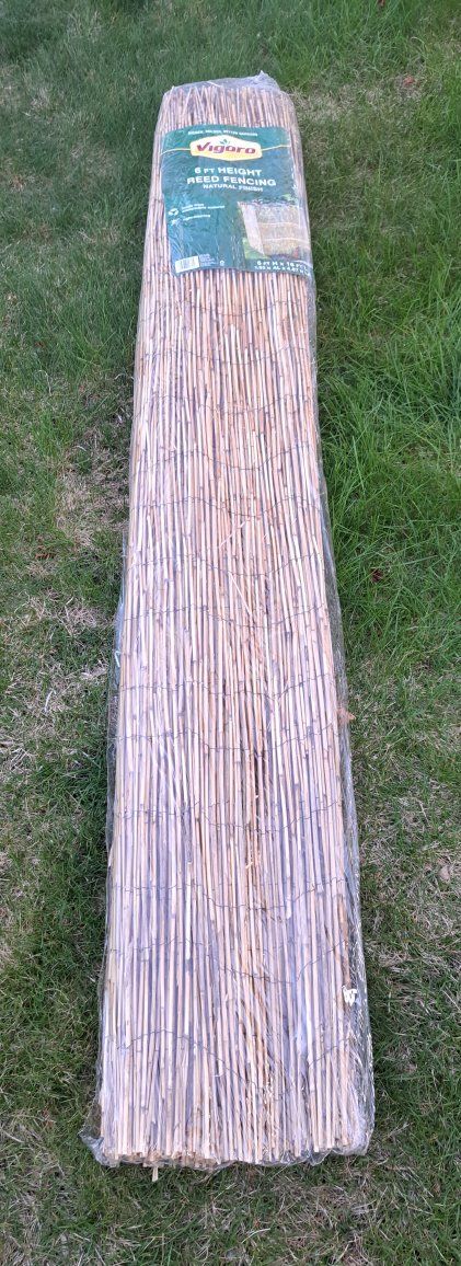 Reed fencing natural finish