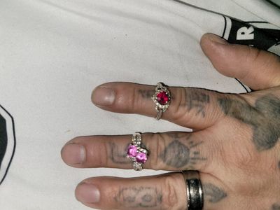 Women's. 925 Silver n pink diamonds