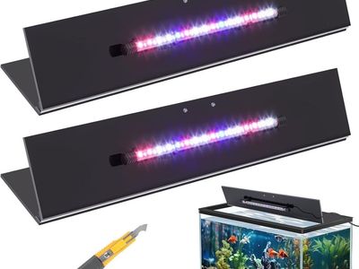 2ct Sieral Aquarium Lids Canopy w= LED 21.1x11.5in