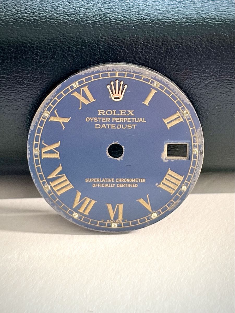 Rolex Ladies TT 26mm Oyster Perpetual Datejust Blue Roman Numeral Buckley Watch Dial only