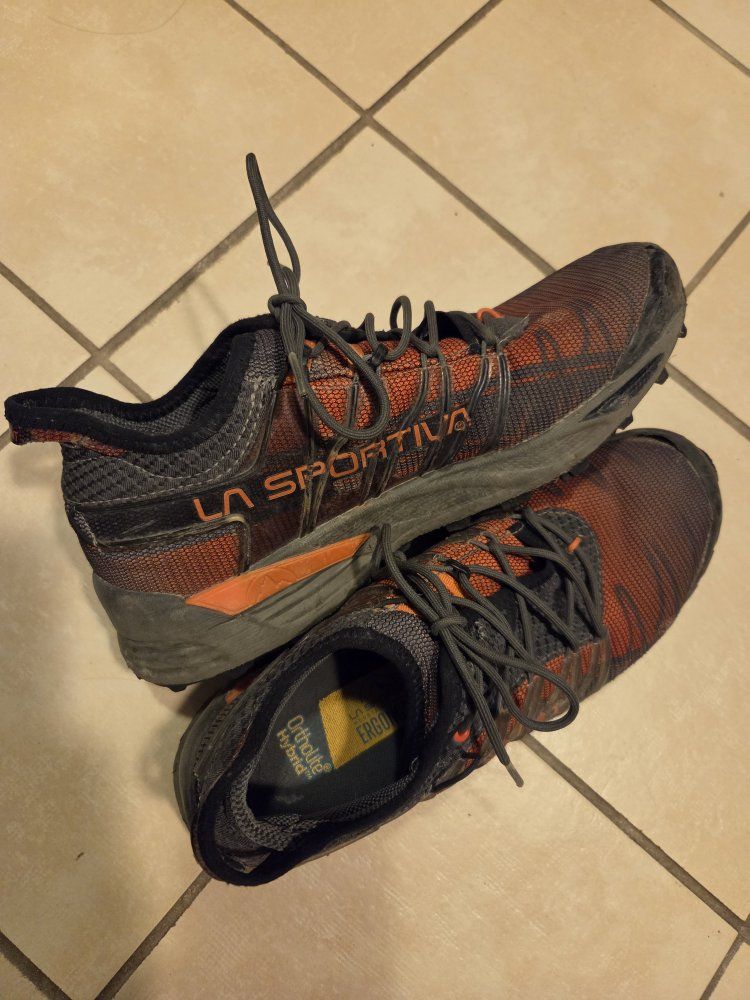 La Sportiva Mutant Trail Running Shoes Men's US 8.5 EUR 41 Orange/Black Ortholite Hybrid