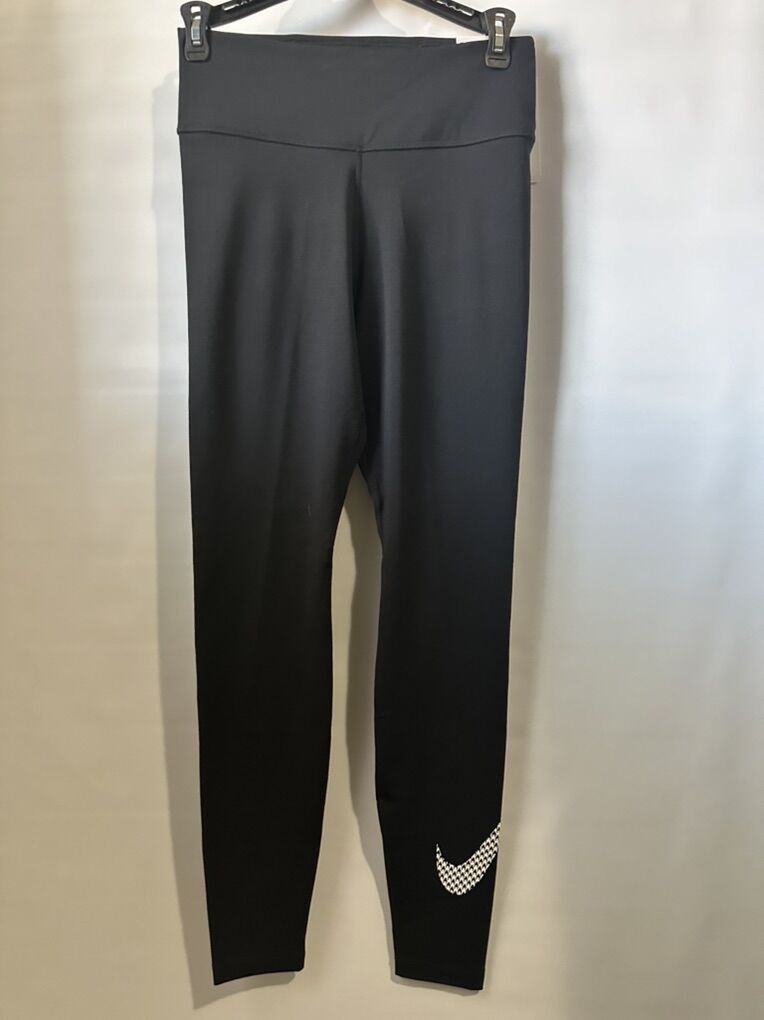 New Nike One Leggings Black Large Logo Sz S