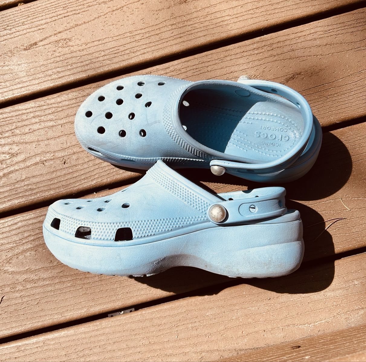 Women's Platform Crocs Size8