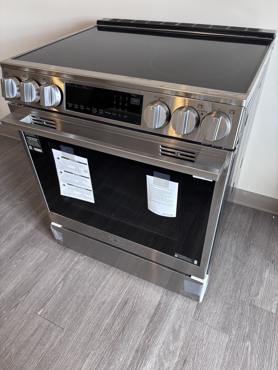 New LG SMART Induction Slide-In Range in PrintProof Convection Air Fry