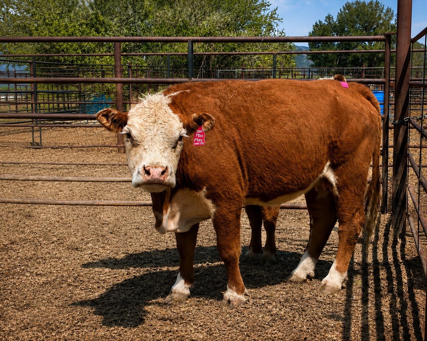 Bred Polled registered mini hereford cow
