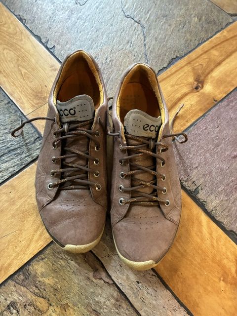 Ecco Men's Biom Yak Brown Golf Shoes, Size 44 or 10.5, Good Condition