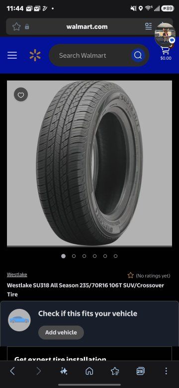 Westlake Tires 235-70R-16 SU318 Set of 4