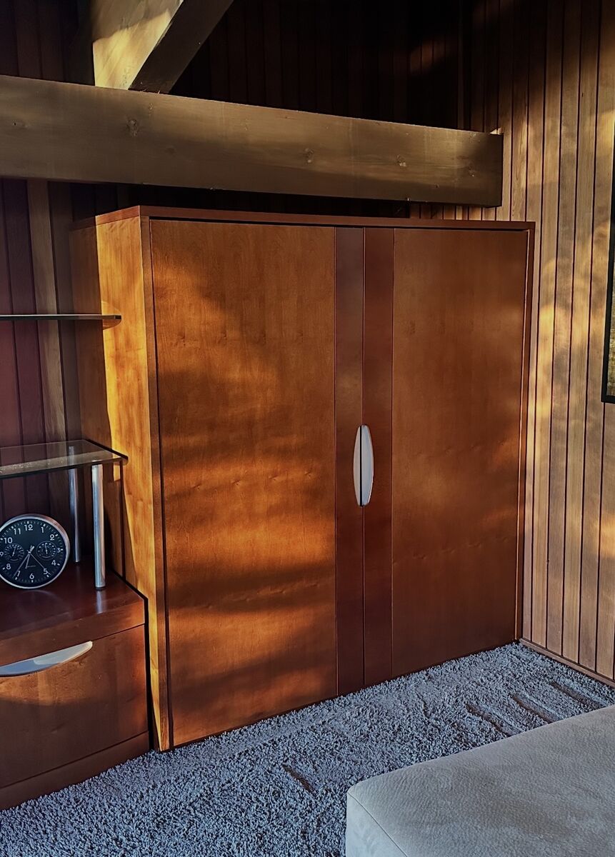 Rich Wood Retracting Door Cabinet