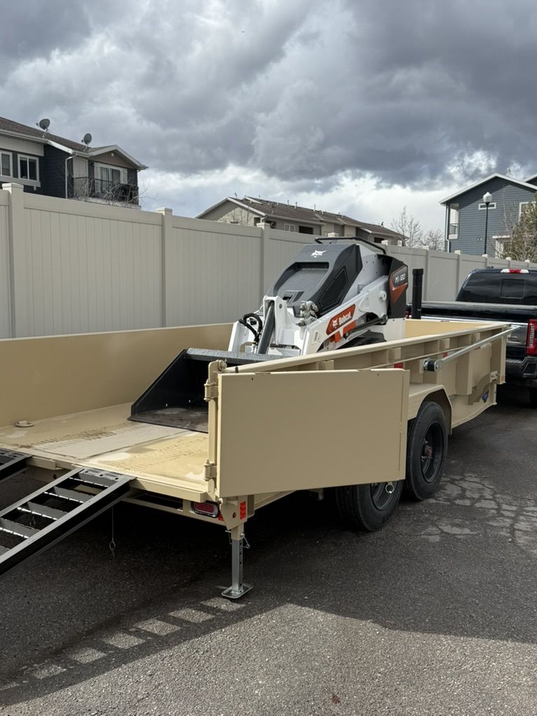 Mini Track Loader and Dump Trailer Combo for Rent - Bobcat MT120 Package