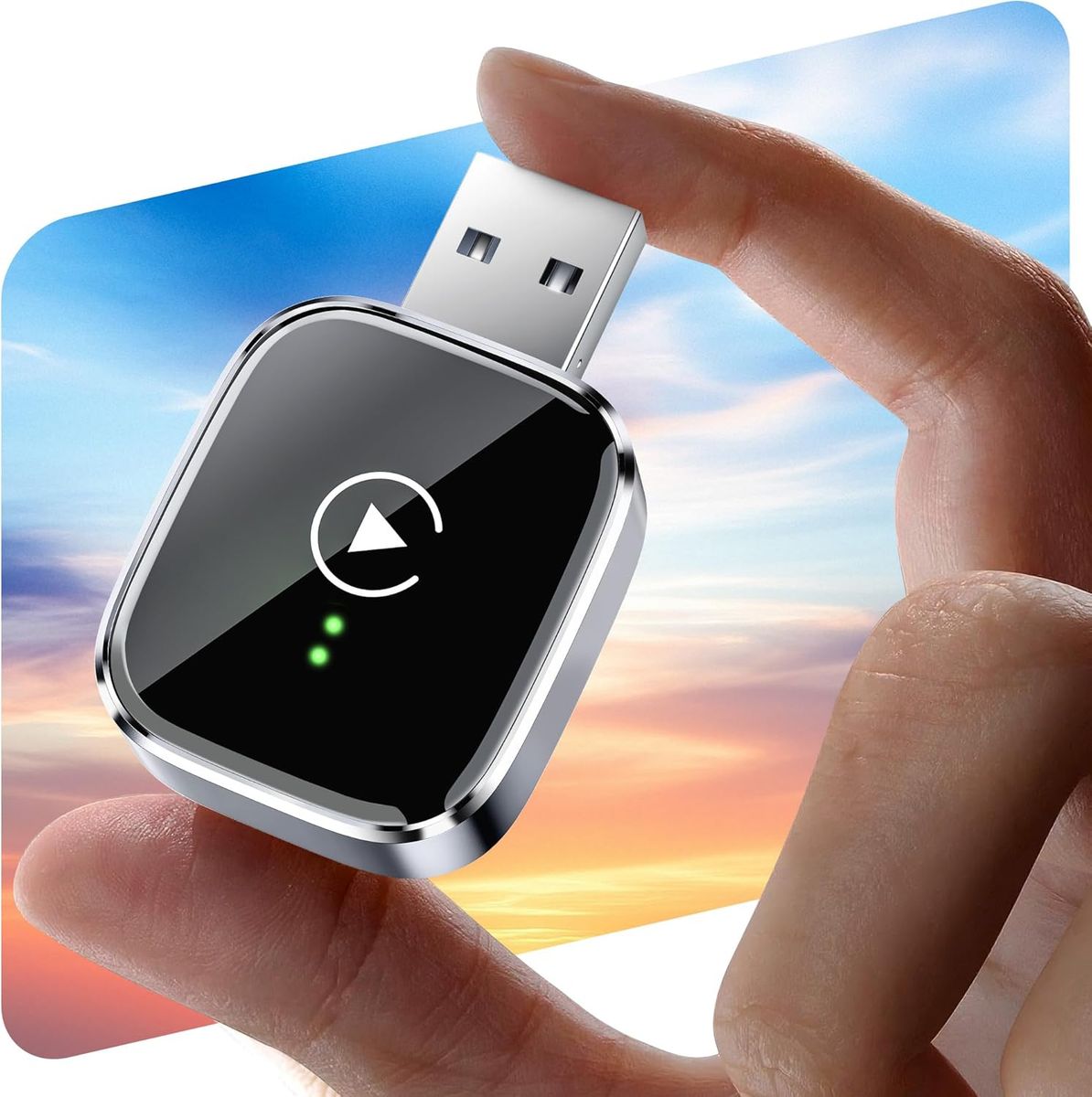 NEW Redlake Wireless CarPlay Adapter for iPhone 2026 Wireless Apple CarPlay Adapter Mini Size with Cable USB & USB-C/Type-C Plug