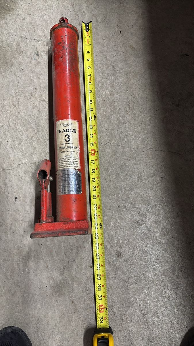 Eagle 3 Ton Long Ram Hydraulic Jack - Heavy Duty Lifting Tool for Auto Shop or Garage