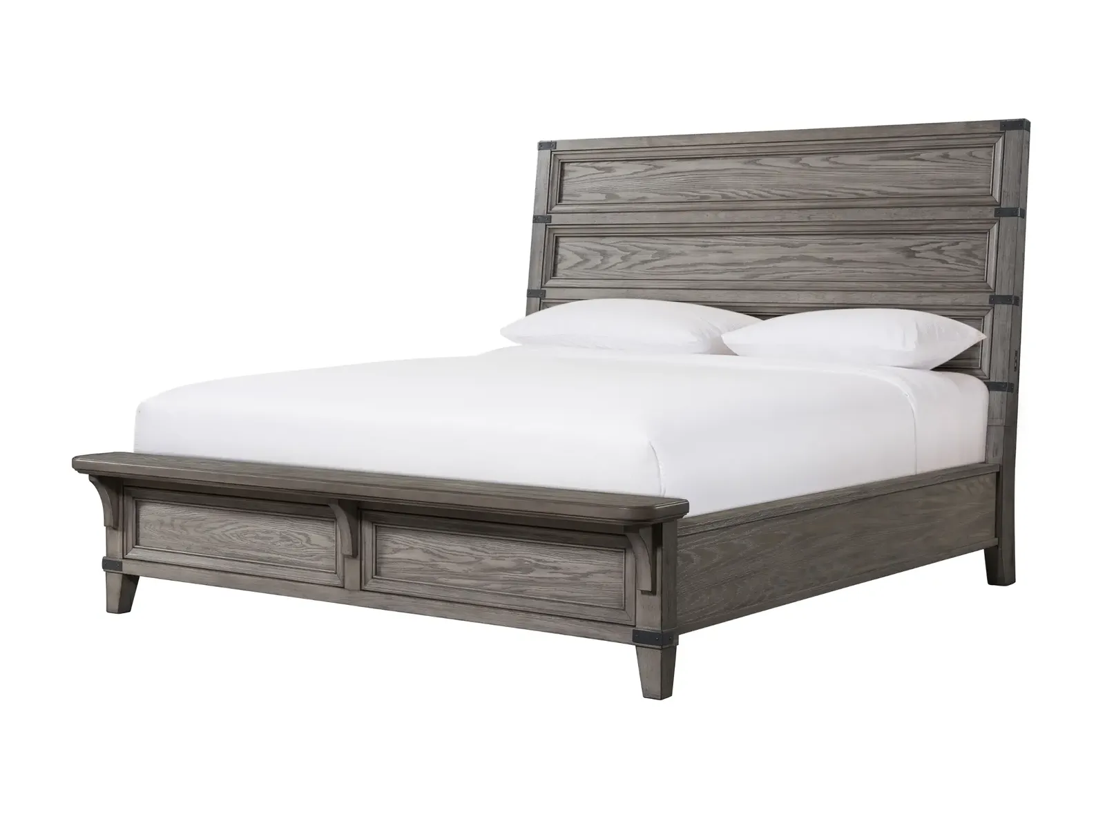 Rustic Grey Queen Sized Bed Frame and Matress