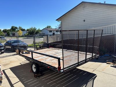 8’ x 14’ Flatbed Trailer With Ramp For Sale