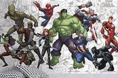 Avengers peel and stick wallpaper